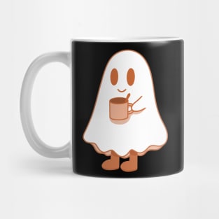 A cute ghost with a cup of tea/coffee/hot chocolate Mug